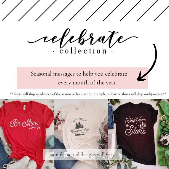 Peony Hill Clothing Co Vip Club Graphic Tee Celebrate Etsy