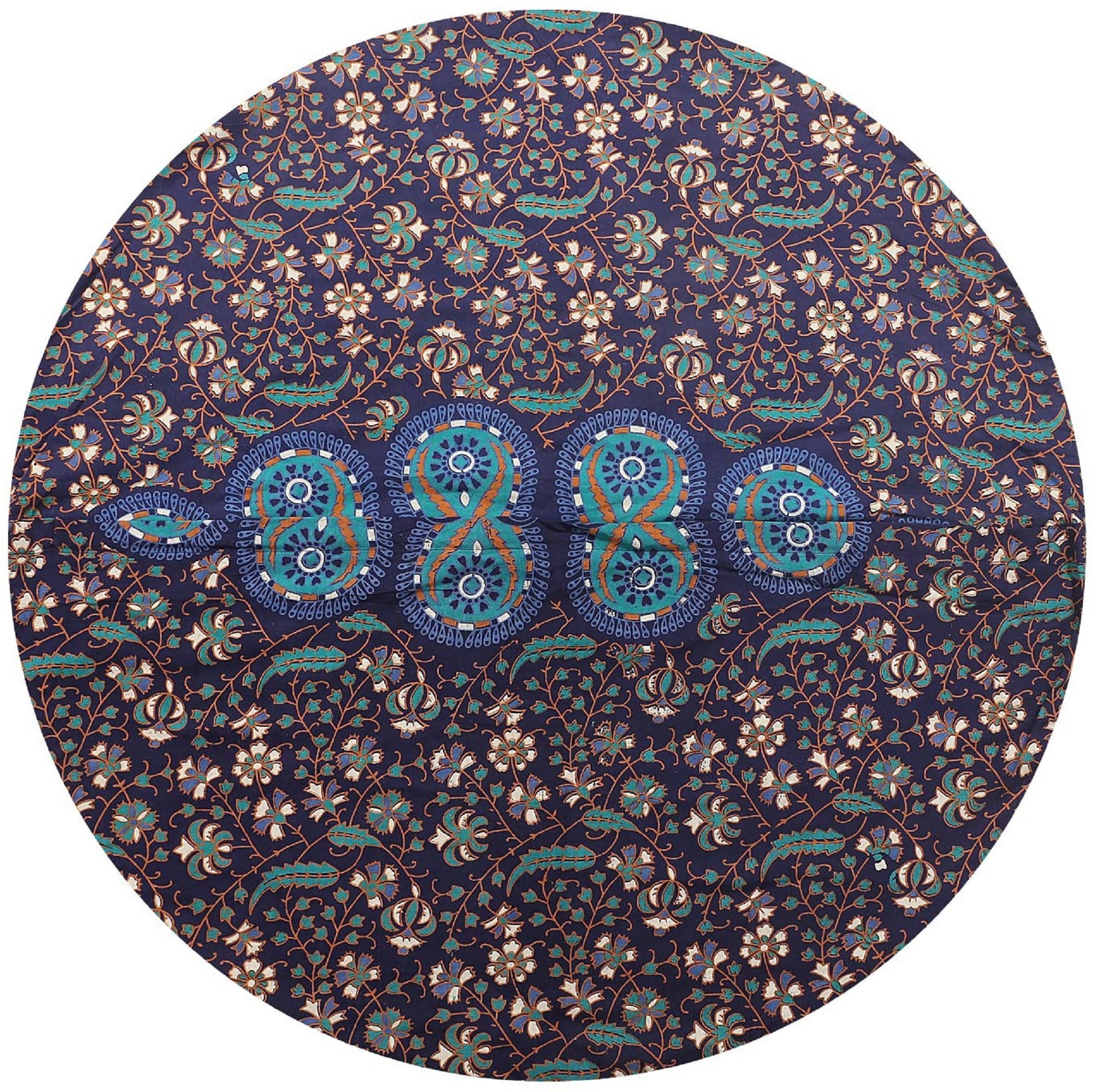 28 Round Cushion Pom Pom Decorative Cushion Cover Indian Etsy