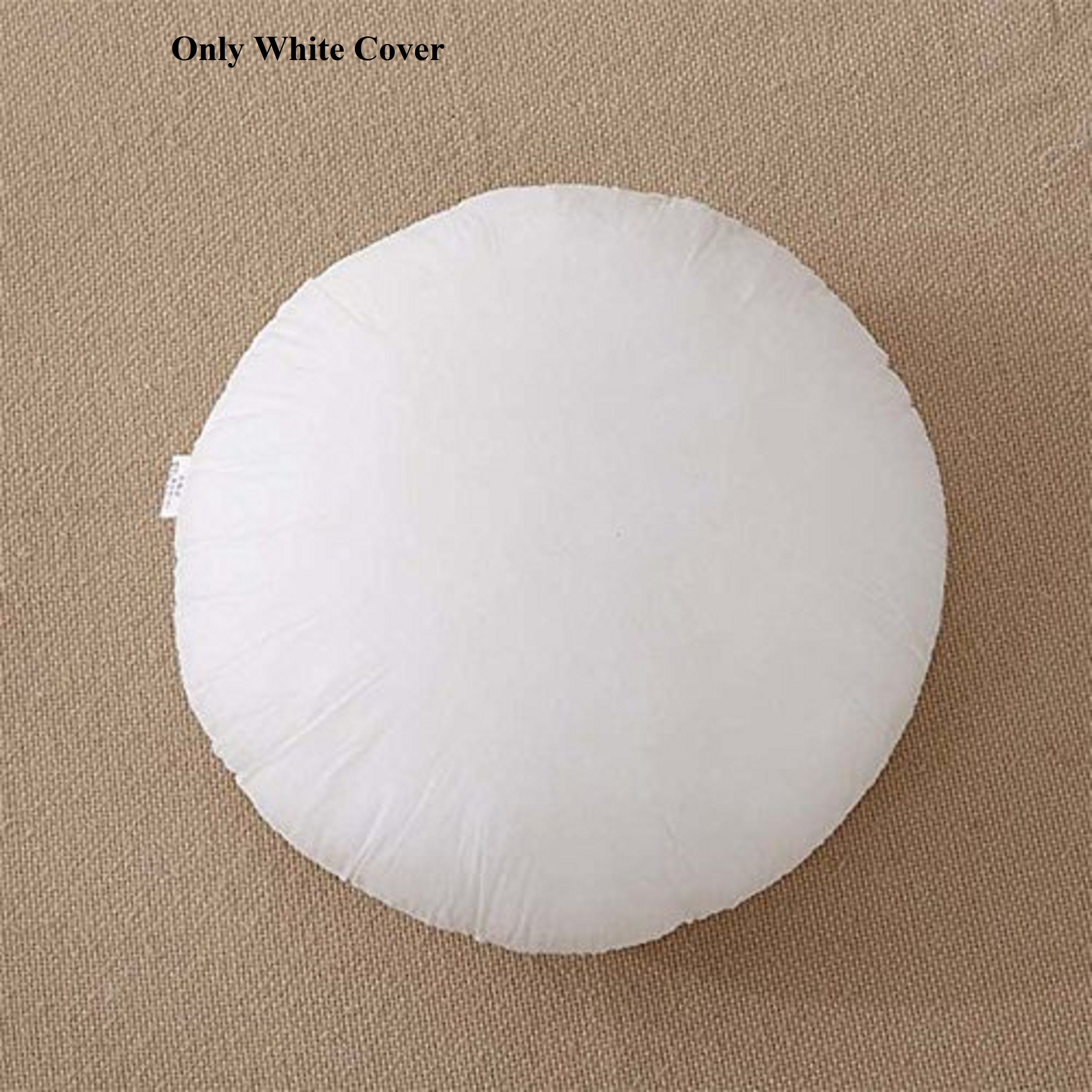 Cushion cover floor cushion pure cotton white round cushion Etsy