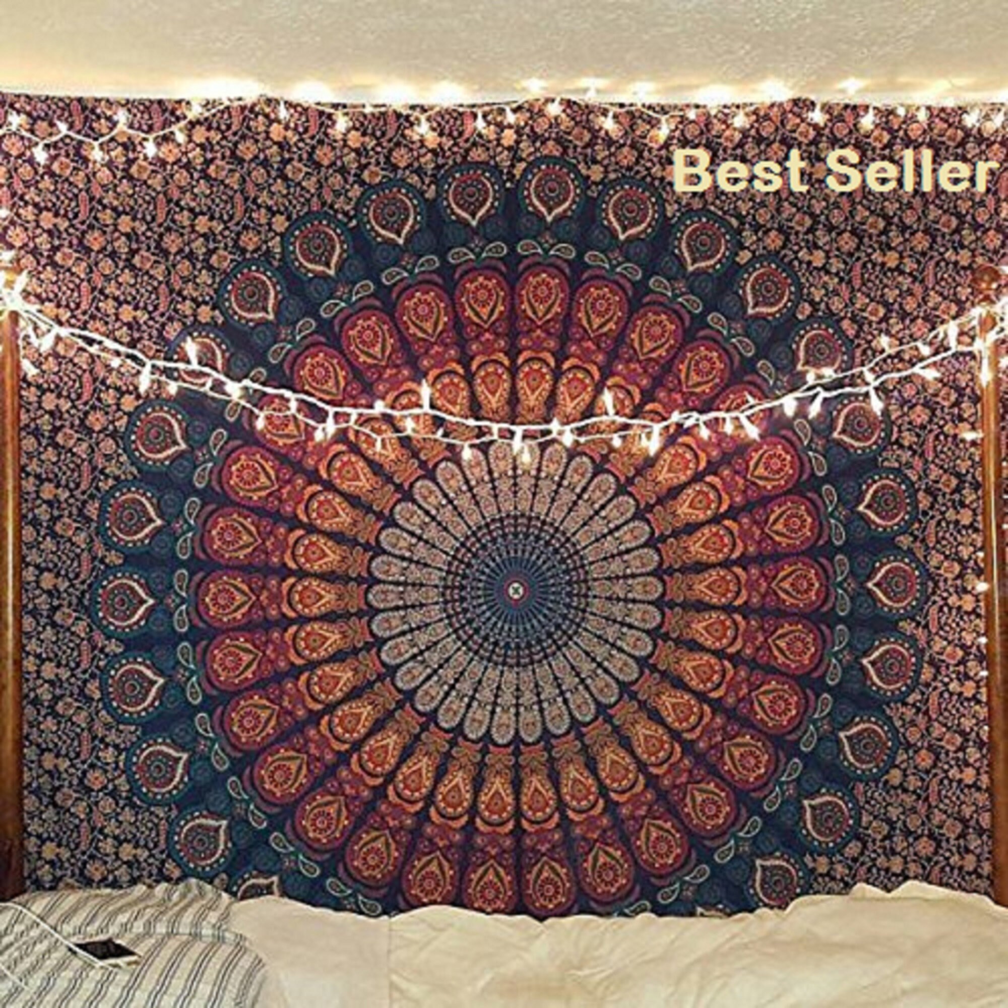 Hippie Mandala Hippie Hippies Wall Hanging 100Cotton Tapestry Etsy