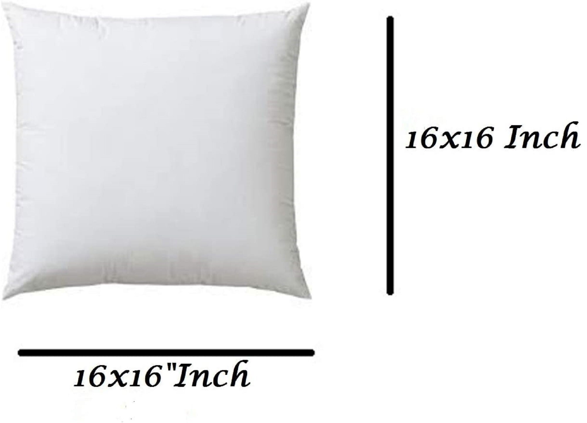 Pillow Insert 16X16 Size Cushion Pads Hollow Fiber Etsy