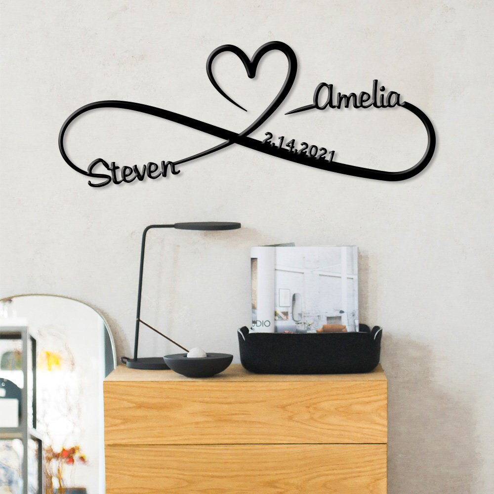 Infinity Name sign Personalized Metal Infinity Sign Custom Etsy