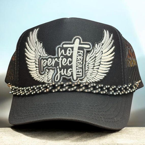 Christian Trucker Hat | Rhinestone Faith Baseball Cap