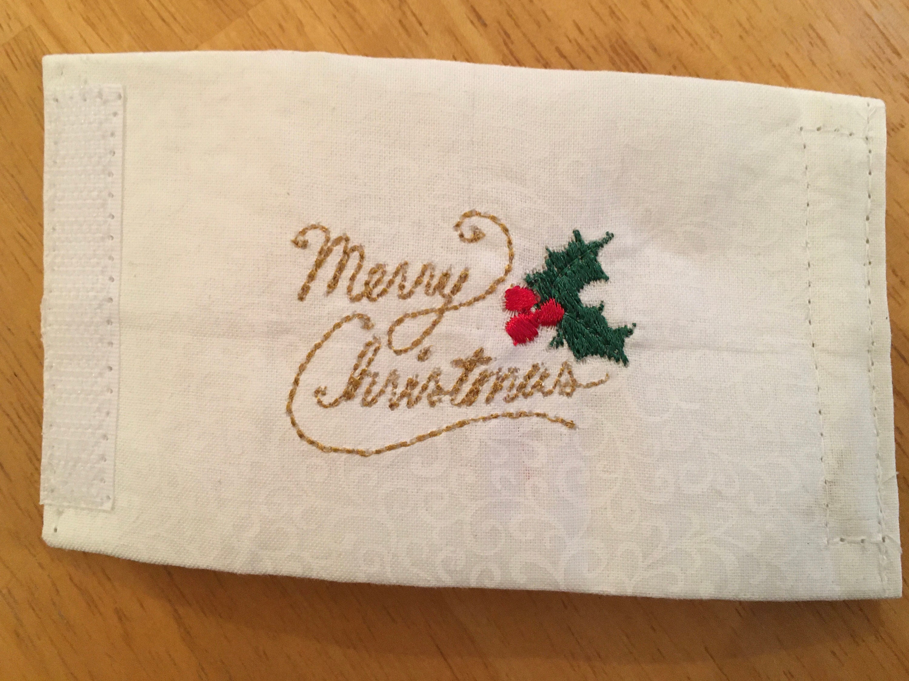 Merry Christmas Embroidered Napkin Rings Set of 8 Etsy