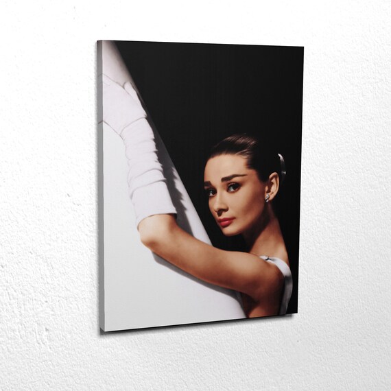 Audrey Hepburn Color Canvas Wall Art Print Etsy