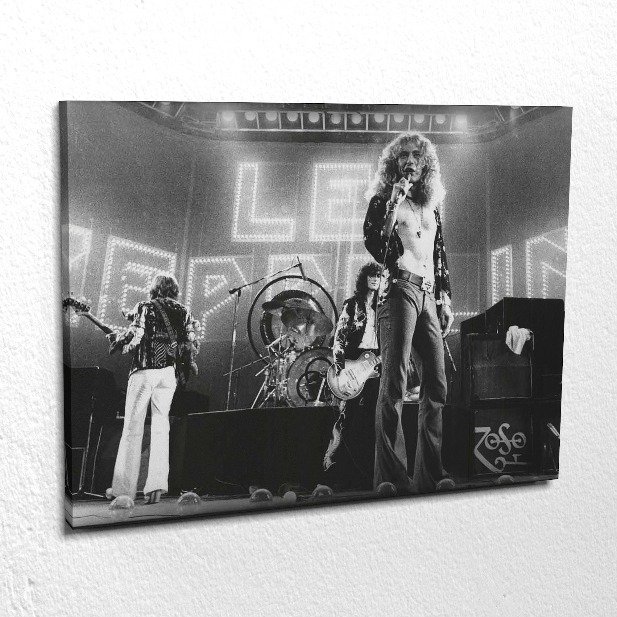 Led Zeppelin Earls Court London May 1975 Canvas Wall Art Print Etsy