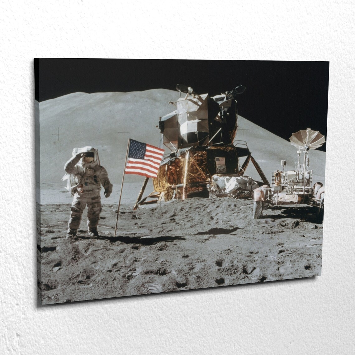 Apollo 11 Moon Landing Nasa Neil Armstrong Canvas Wall Art Etsy