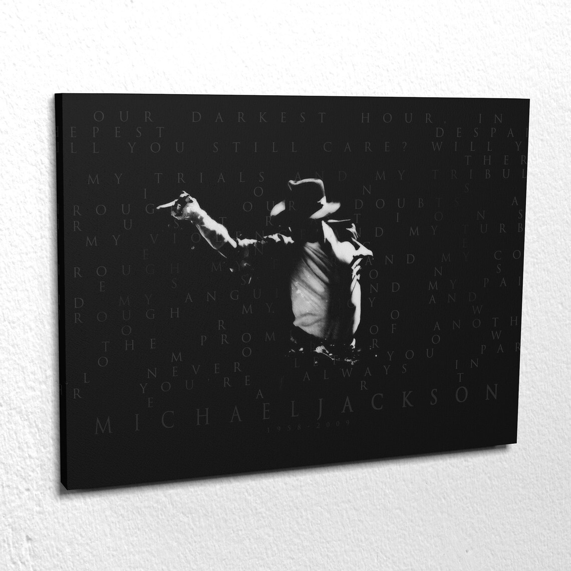 Michael Jackson Canvas Wall Art Print Etsy
