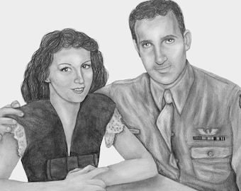 Hand Drawn Graphite Portrait Commission