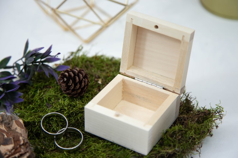 Natural Wood Box Unpainted Decoupage Box Jewellery Box Unfinished Wooden Box ECO Box for Decoration