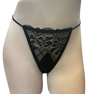 Black Lacy Thong