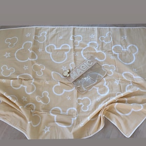 Mickey mouse muslin baby blanket- Disney baby blanket- Disney Mickey beach blanket- cotton baby Mickey towel