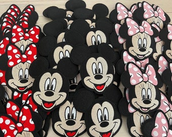 Mickey mouse 5.5 inch iron on patch- LARGE Minnie Mouse iron on patch- Disney iron on patch. 5.5 inch Minnie patch