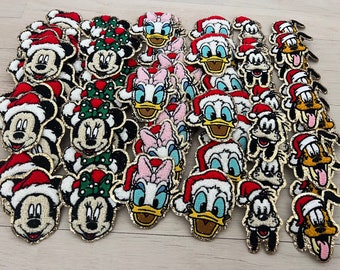 Christmas Minnie Mouse patch- iron on Chritmas Disney patch- Disney Mickey Christmas patch- Disney Christmas gift