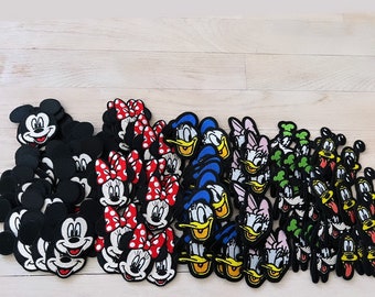 2.5 INCH Iron on Mickey and friends embroidered patch- Donald duck patch- daisy patch- Pluto patch- goofy patch- Minnie Mouse patch