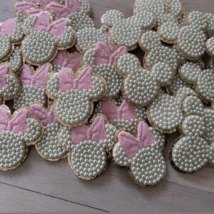 3.5 INCH Pearl Minnie Mouse- pearl Mickey Mouse-Adhesive Minnie Mouse pearl patch