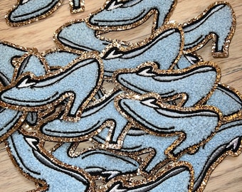 IRON ON Cinderella shoe iron on patch- Cinderella patch