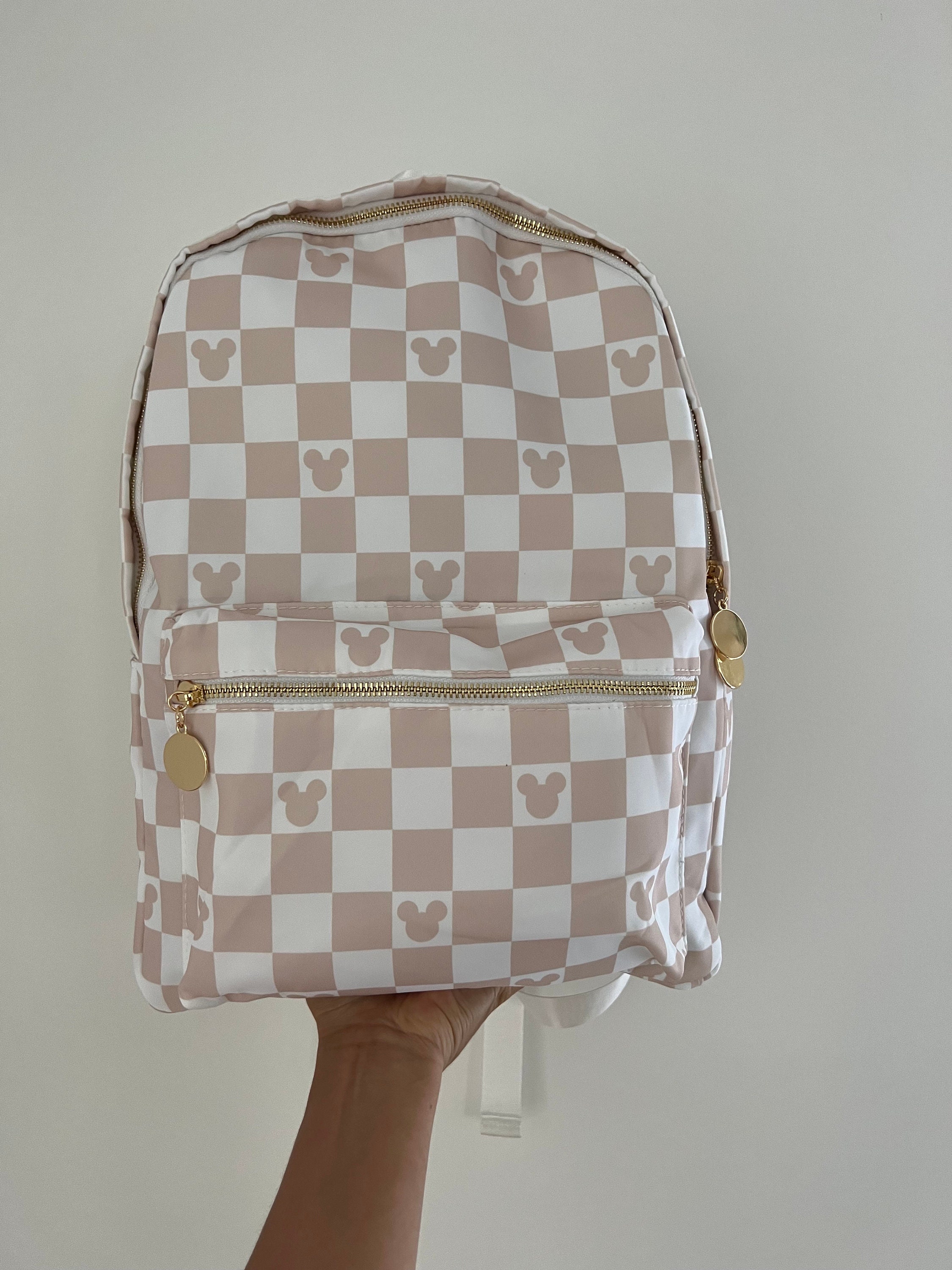 Classic Checkerboard Mickey Mouse Printed Backpack- Classic 