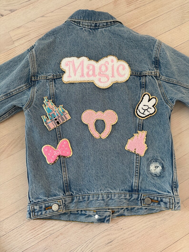 Large Disney Magic Castle Patch- Disney Embroidered Glitter Patch ...