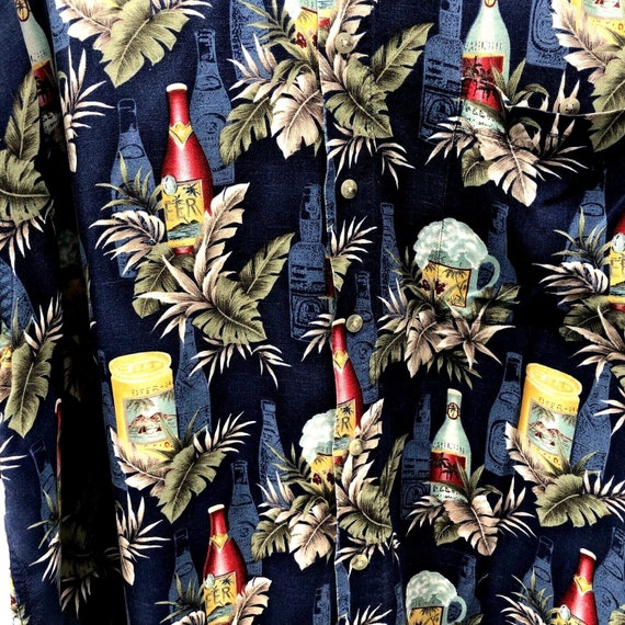 Vintage Pierre Cardin Men's Hawaiian Shirt Size 3… - image 5
