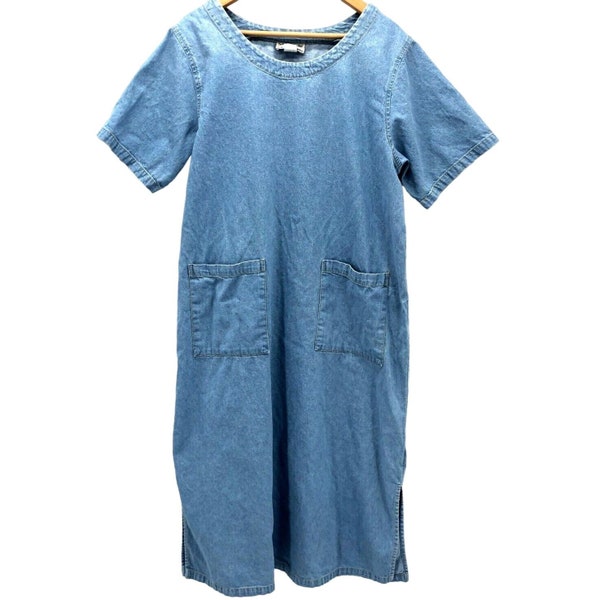 Blue Denim Dress Etsy