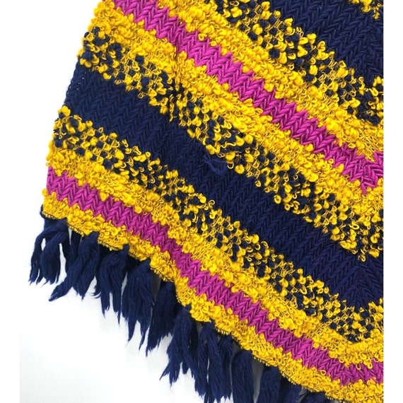 Vintage 70s Jack Winter Poncho Crochet 1/4 Zip St… - image 6