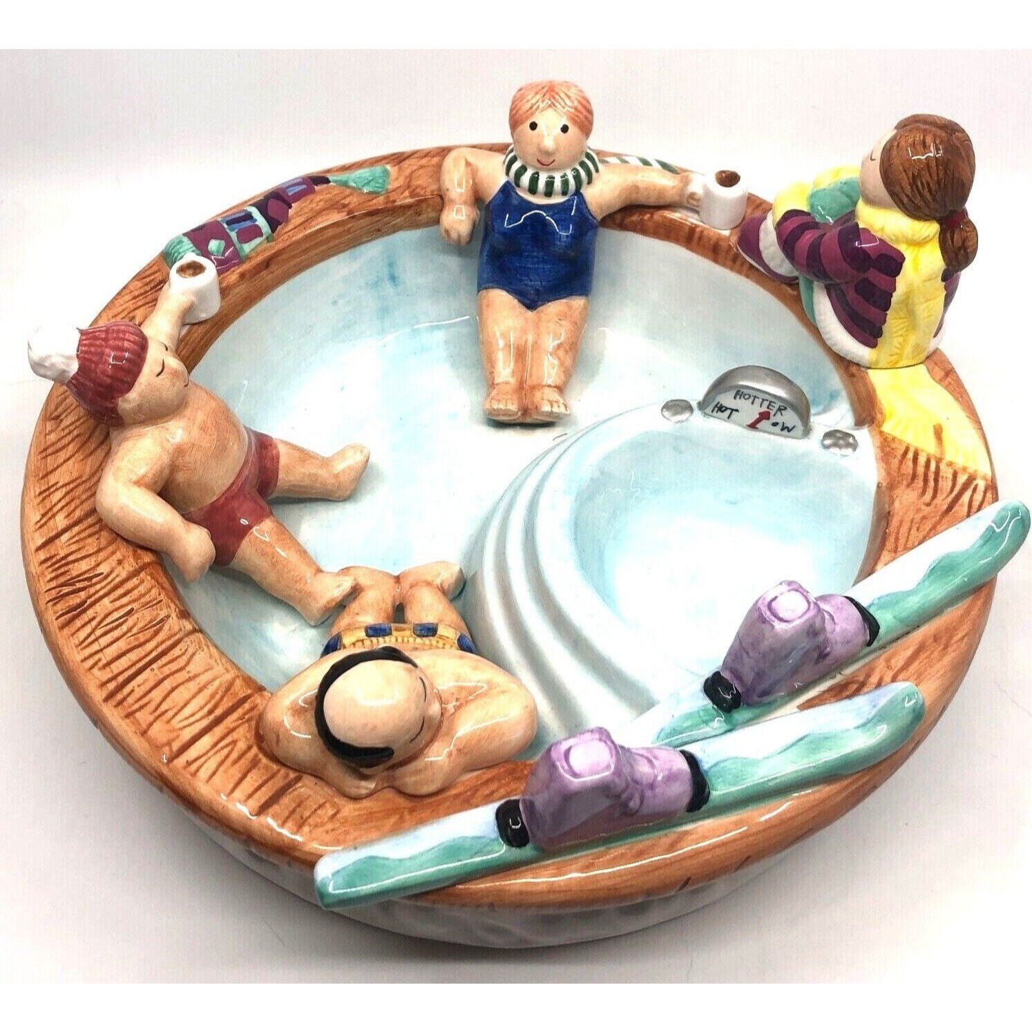 Vintage Lotus Chip / Dip Swimming Pool Ceramic Bowl Summer Etsy