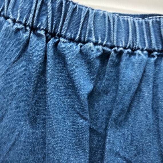 Vintage Denim & Co Denim Skirt Large Western Faux… - image 9