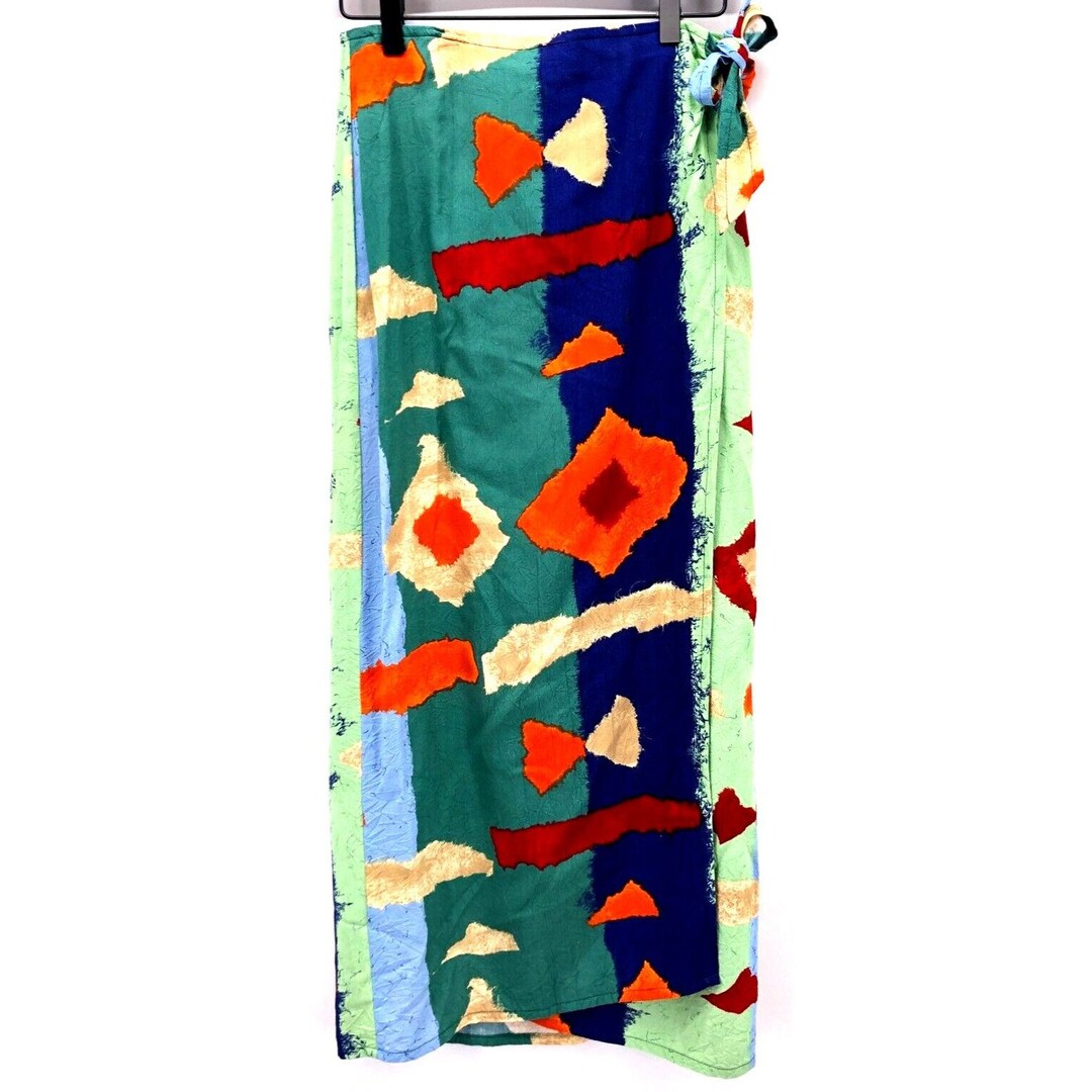 Vintage 80s Jams World Wrap Skirt Medium Hawaiian Abstract Etsy