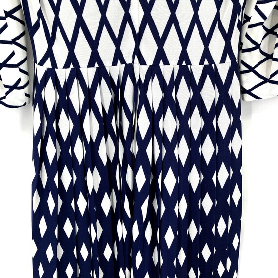 Vintage Leslie Fay Dress Small Geometric Pleated … - image 10