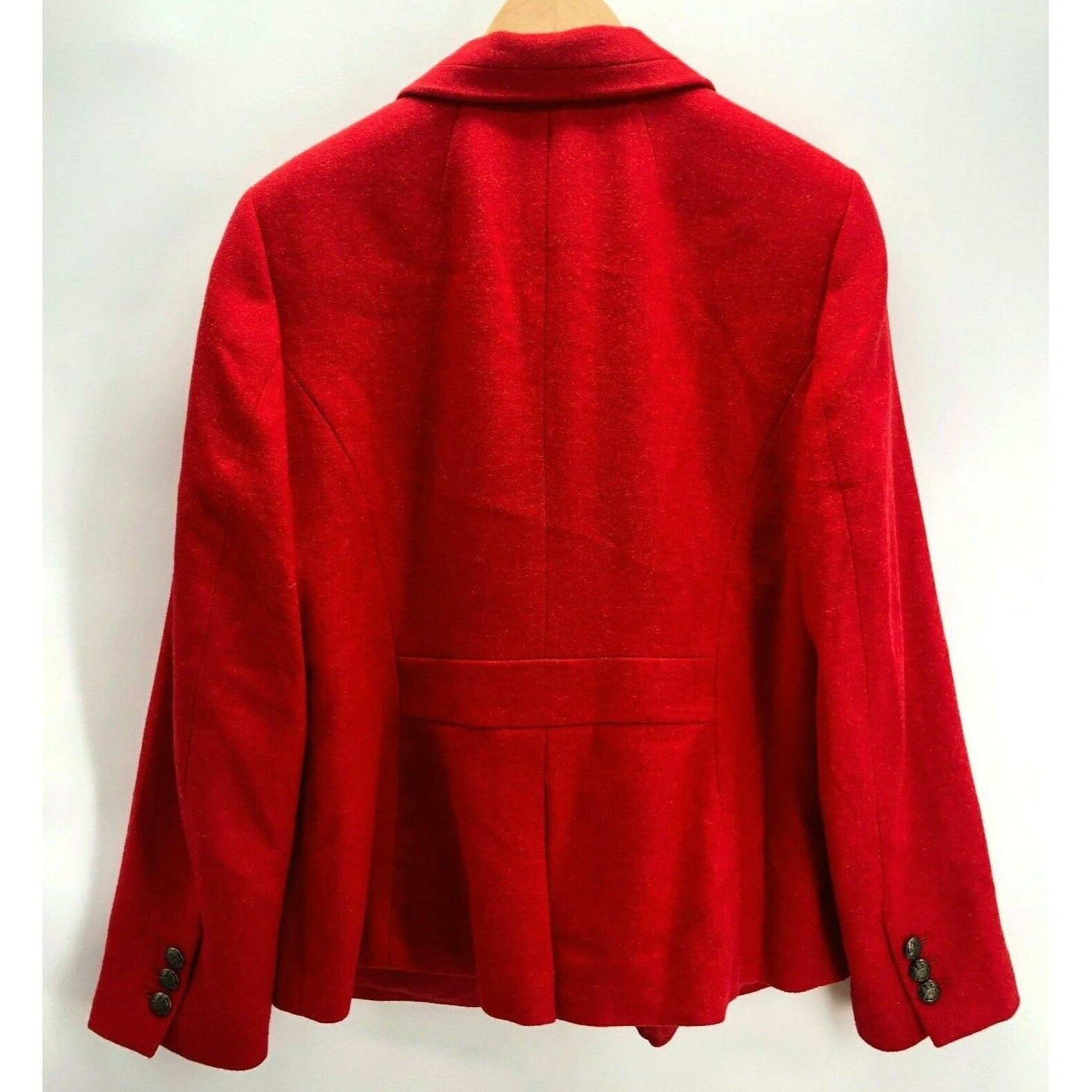 Vintage Talbots Women's Blazer Jacket Red Lined 2 Button Holiday Size ...