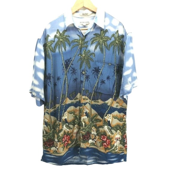 Vintage Pierre Cardin Men's Hawaiian Shirt Palm A… - image 2