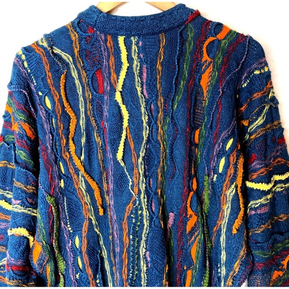 Vintage COOGI Blues Sweater Australia 3D Multicol… - image 4