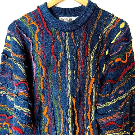 Vintage COOGI Blues Sweater Australia 3D Multicol… - image 2