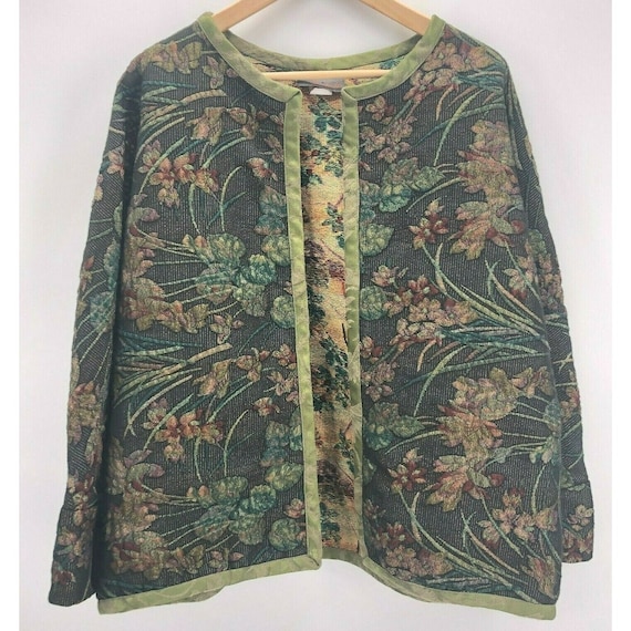 Vintage Aida Dalati Tapestry Jacket Size Medium Ar