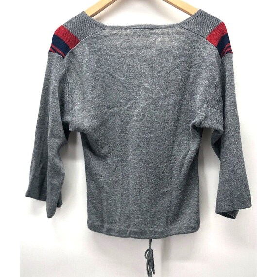 Vintage 80s Lois Young Sweater V Neck Geometric P… - image 3