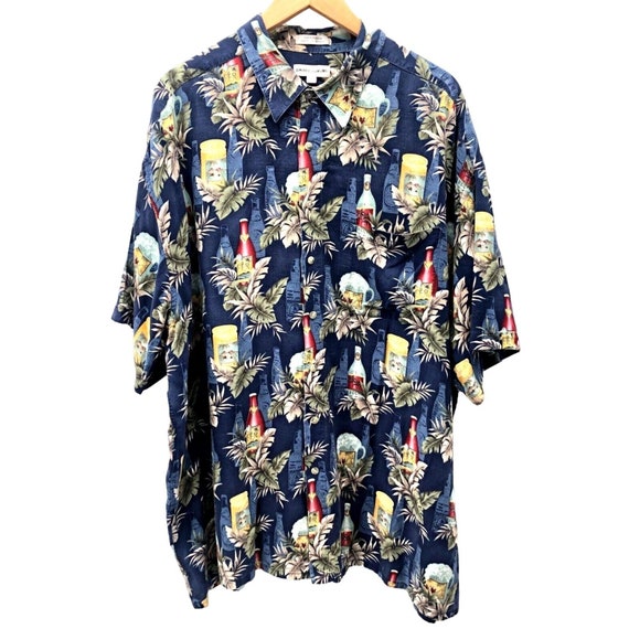 Vintage Pierre Cardin Men's Hawaiian Shirt Size 3… - image 2