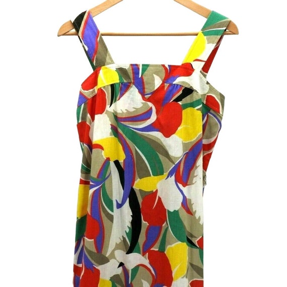 Vintage 50s D'Allairds Dress Sundress Abstract Fl… - image 1
