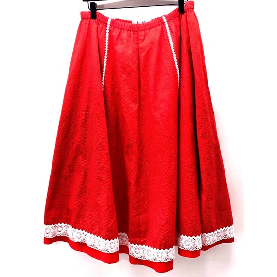 Vintage Handmade Cottage Core Skirt Size L/XL Flo… - image 3