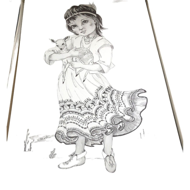 Vintage Kims Heritage Doll Coloring Book Red Farm Unused W/box Etsy