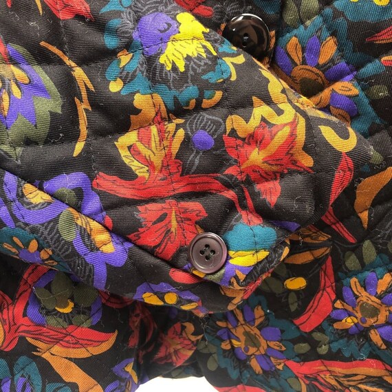 Vintage Vogue Alley Quilted Jacket Floral Cottage… - image 7