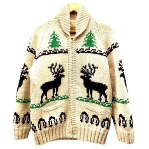 Faherty Southwestern Cowichan Knit Cardigan, Zip Front Sweater S
