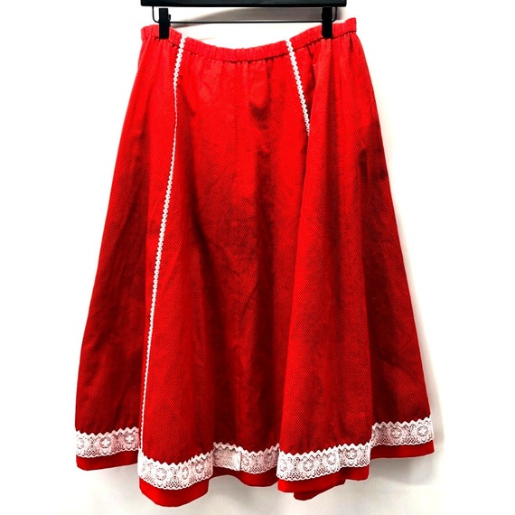 Vintage Handmade Cottage Core Skirt Size L/XL Flo… - image 4