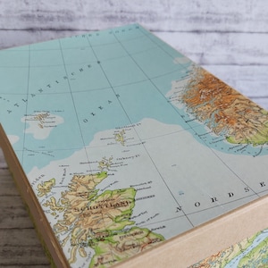 Geschenk Box Nordsee • Schottland Shetland Färöer Skandinavien • Landkarte • Sommer • Schachtel • Urlaub • Hochzeit • Geburtstag
