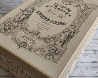 Gift Box • Sheet Music • Music • Edvard Grieg • Piano • Box • Collect • Photos • Memories • Wedding • Birthday