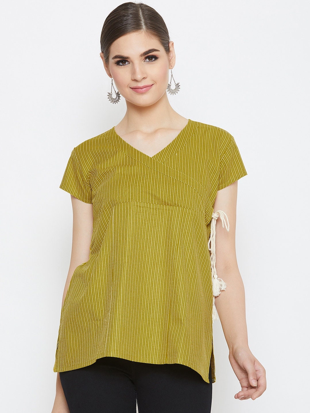 Green Color Cotton Top for Women Etsy New Zealand