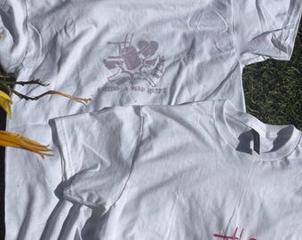 Beat that dead horse! - hand printed linocut tshirt