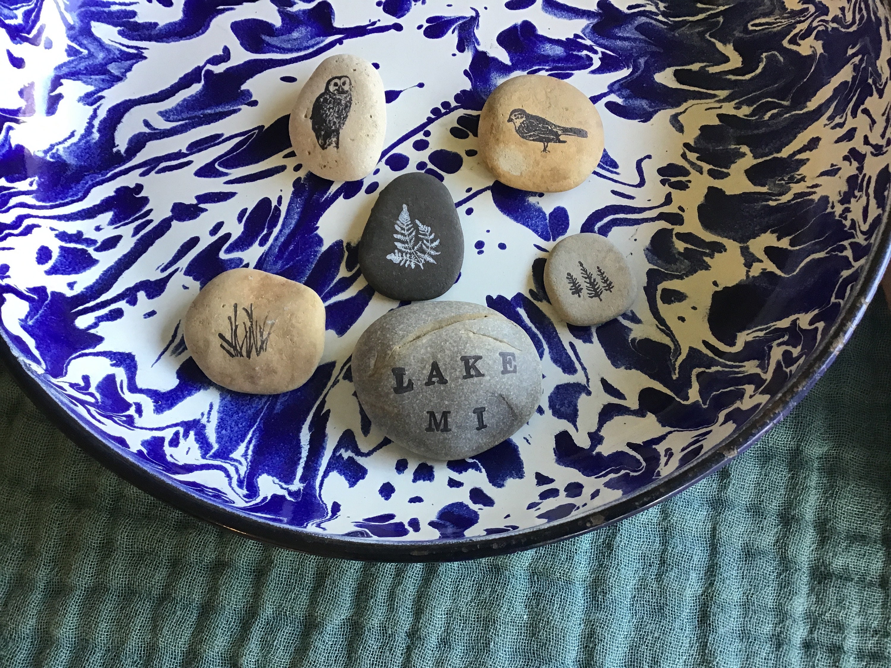 Nature Crafted Rocks Natural Rocks Rubber Stamped, Nature-inspired, Inspirational ...