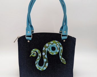 Hissy Fit Denim and Cork Lola Handbag