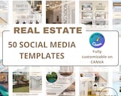 Real Estate Instagram Templates Canva | Realtor Social Media Kit | Property Marketing Pack | Real Estate Posts | Editable Canva Templates